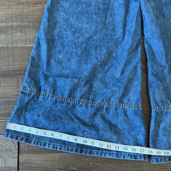 Free People Style Wide Leg Denim Jeans Lightweight High Waist Boho 30x29 - Picture 6 of 8